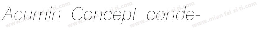 Acumin Concept conde字体转换